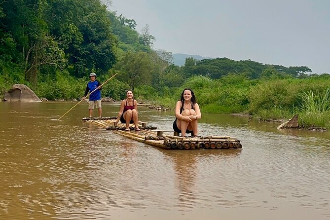 7 Hour Sticky Waterfall and Double Rafting Adventure - Trading rapids for a bamboo raft
