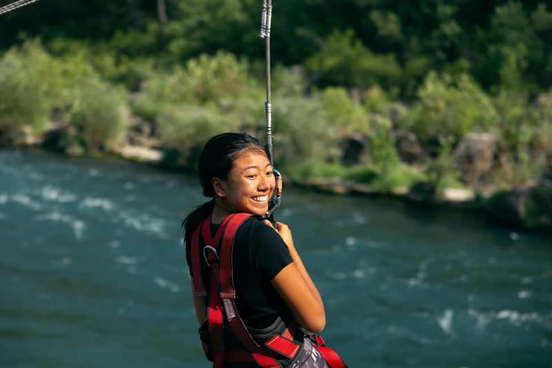 Alanya: Private Rafting, Zipline, Quad or Buggy w/ Lunch - Ziplining above the activity area