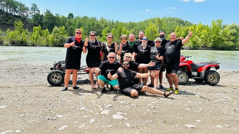 Alanya/Side/Antalya: Canyon Rafting, Buggy & Zipline Tour - Rafting through rapids and cool swimming stops
