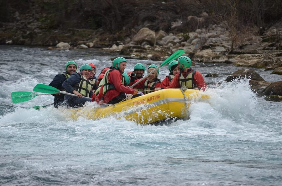 Antalya: Canyoning, Rafting, Quad, Jeep & Zipline with Lunch - Lunch beside the river