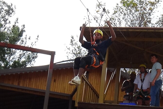 Antalya Combo Tour 3 in 1 Rafting & Buggy / Quad & Zipline - Ziplining Brings a Short, High Point