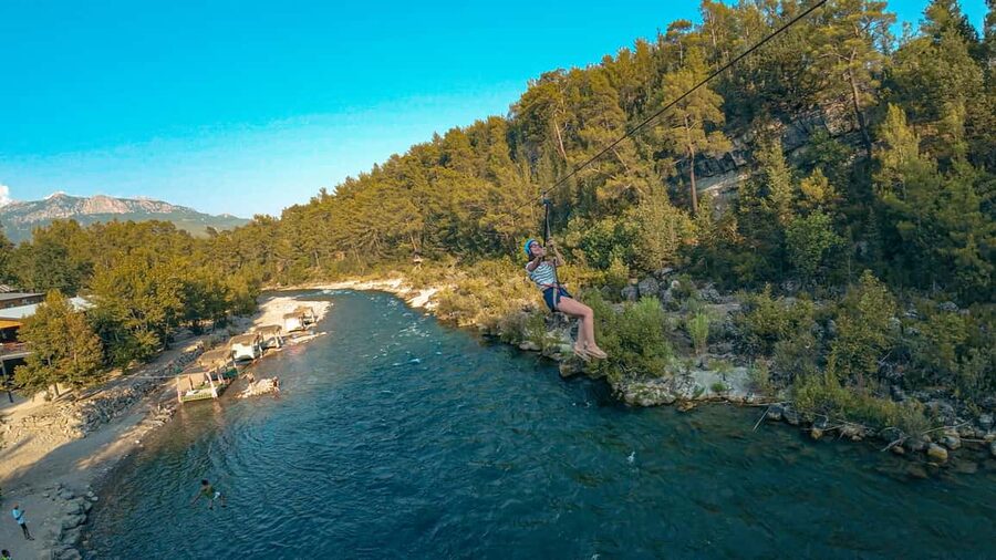 Antalya/Side: Quad, Buggy, Rafting & Zipline Tour with Lunch - Rafting the cold river for about two hours