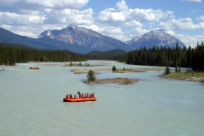 Athabasca River Easy Scenic Raft Trip - The Athabasca River route and its small rapids