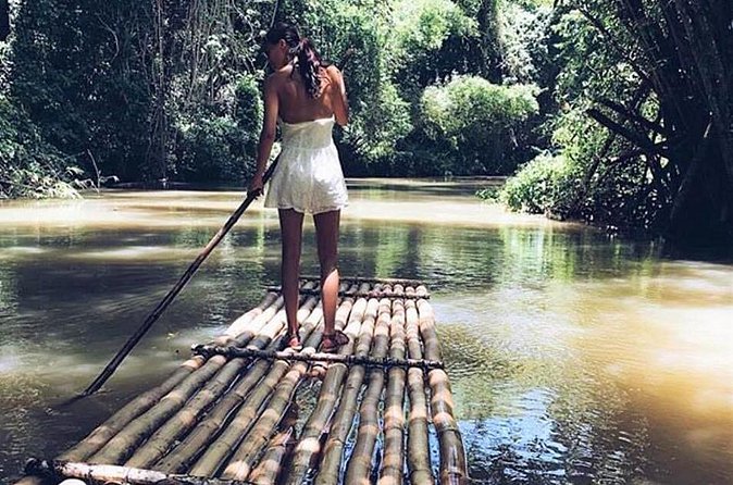 Authentic Jamaican Bamboo Rafting Tour from Montego Bay - Calm water, swimming, and time on shore
