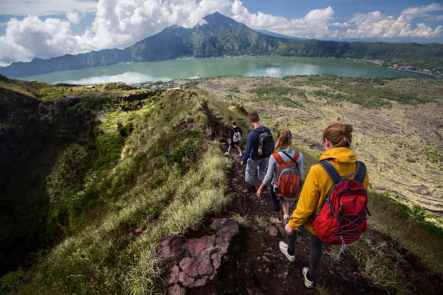 Bali: Mount Batur Sunrise Trek and White Water Rafting - Sunrise, crater steam, and breakfast at the summit