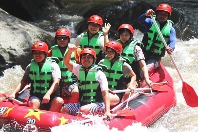 Bali Rafting with Cliff CARVING Relief - Tegalalang Rice Terraces and the central Bali views