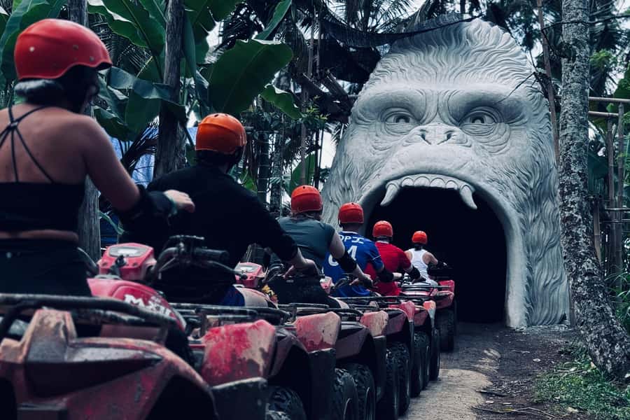 Bali: Ubud Gorilla Face ATV and Ayung Rafting Trip with Meal - The ATV route: rice fields, mud, and Gorilla Face Cave