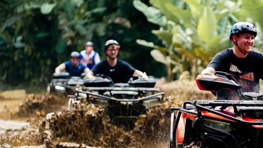 Bali: Waterfall Gorilla Cave ATV & Ubud Rafting Trip & Lunch - Two Ubud adventures in one day