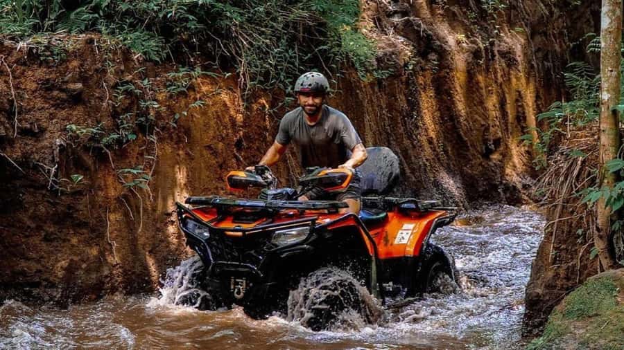 Bali: Waterfall Gorilla Cave ATV & Ubud Rafting Trip & Lunch - KingKong Face Cave and the unusual scenery