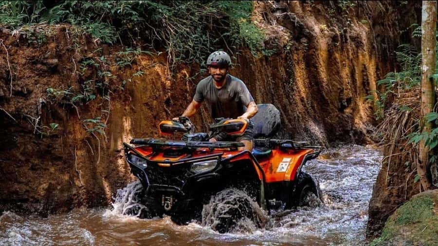 Bali: Waterfall Gorilla Cave ATV & Ubud Rafting Trip & Lunch - Transport, meeting point, and timing