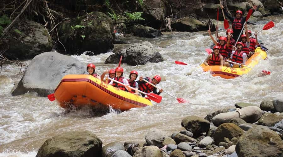 Bali: White Water Rafting, Lunch and Private Pickup - The walk down to the Ayung River