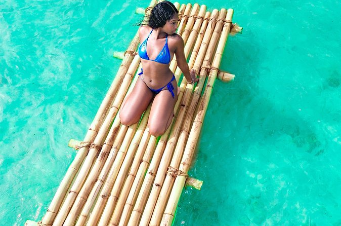 Bamboo Raft Drone Photoshoot in Barbados - Best for couples, solo portraits, and special occasions