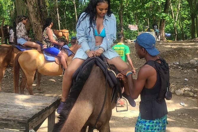 Bamboo Rafting and Horseback Riding on Beach in Ocho Rios - Bamboo rafting on a 30-foot hand-built raft