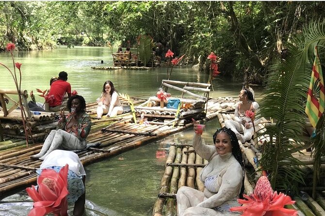 Bamboo Rafting and Limestone Foot Massage Private Tour - What the 30-foot bamboo raft ride is like