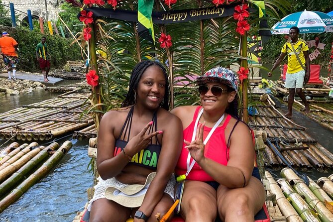 Bamboo Rafting Montego Bay - Boarding the Bamboo Raft in Montego Bay