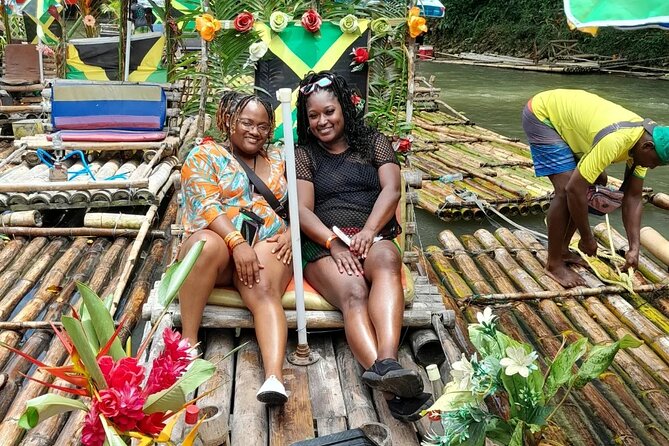 Bamboo rafting with Limestone Foot Massage free rum taste - Shopping, rum tasting, and the Usain Bolt stop