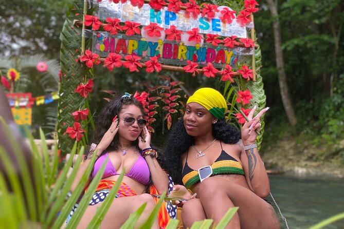 Bamboo Rafting with Limestone Foot Massage Montego Bay - The limestone foot massage on the water