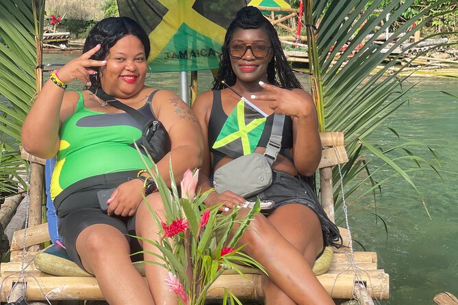Bamboo Rafting with Limestone Foot massage then Margaritaville. - Jamaican food after the river