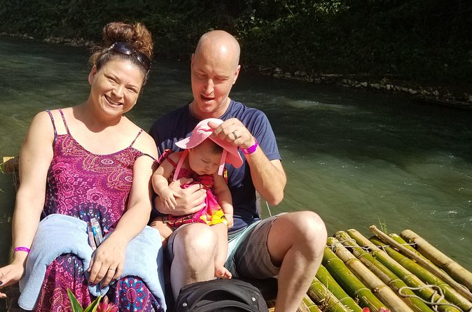 Bamboo River rafting with Limestone massage - Limestone foot massage beside the water