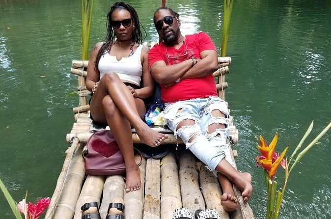 Bamboo River rafting with Limestone massage - Coconut, Red Stripe, and the stops along the way