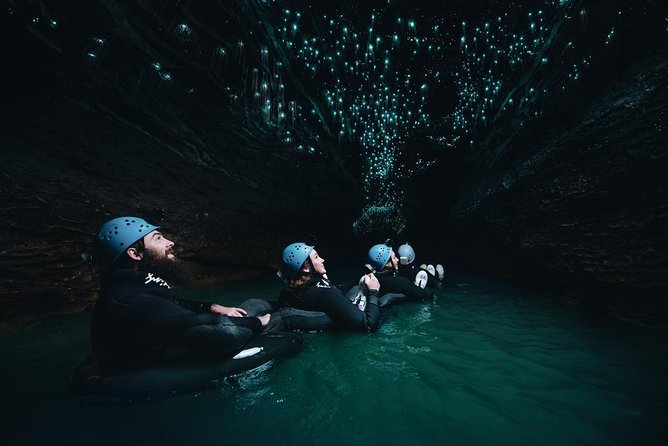 Black Water Rafting Experience Waitomo Caves Tour - Getting geared up for cold underground water
