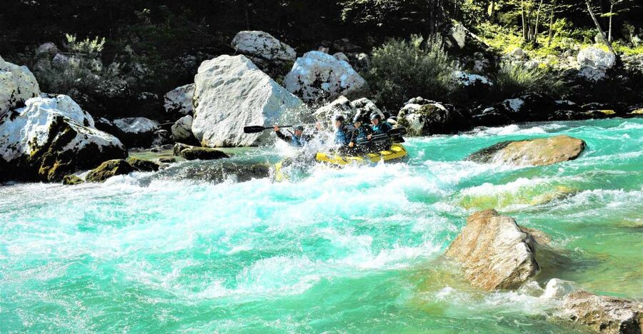 Bovec: Adventure Rafting on Emerald River Soča + FREE photos - Srpenica 1 begins the main river run