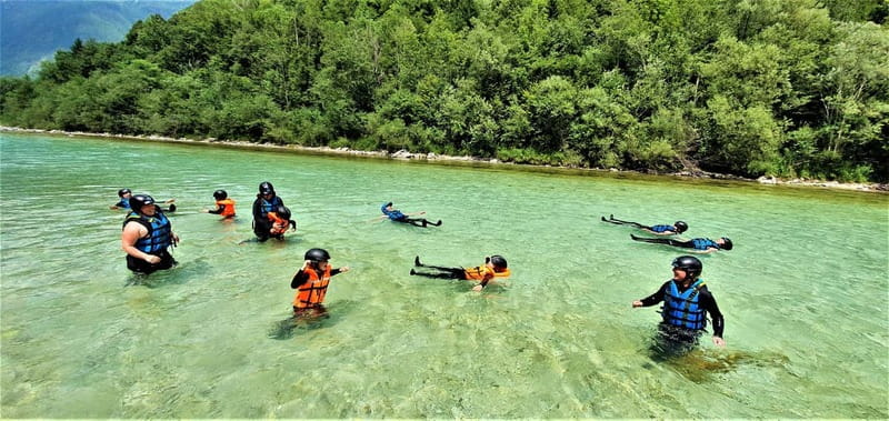 Bovec: Kinder Rafting on Soča River from 4years +FREE photos - A short drive to the panoramic river section