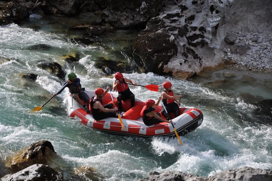 Bovec: Soca River Adventure Rafting With Photos Included - The active section and team paddling