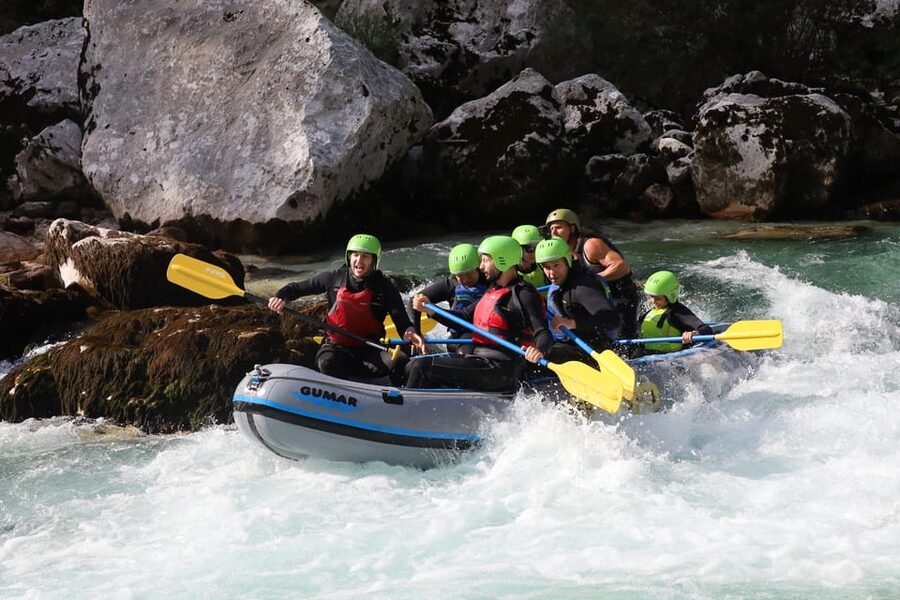 Bovec: Soča River Rafting Adventure with Photos and Drink - The safety briefing on the Soča