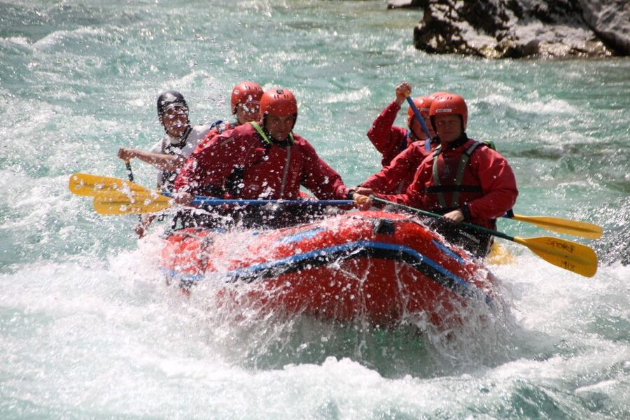 Bovec: Soča River Whitewater Rafting - A cold-water swim in the Soča
