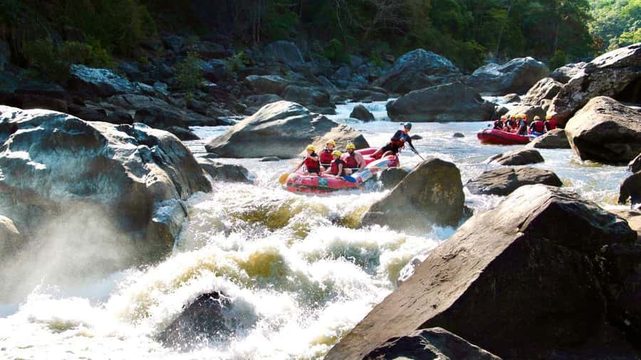 Cairns: Raging Thunder Barron Gorge River Rafting Trip - Calm stretches and rainforest views
