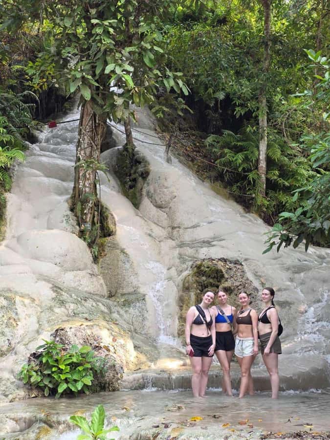 Chiang Mai: ATV, White Water Raft, & Sticky Waterfall Tour - Sticky Waterfall before lunch