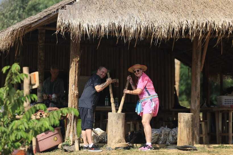 Chiang Mai: Elephant Sanctuary Bamboo Raft & Padthai Cooking - Meeting the elephants in the forest