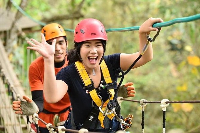Chiang Mai Zipline White Water Rafting and Elephant Sanctuary - Ziplining near Huai Tueng Thao