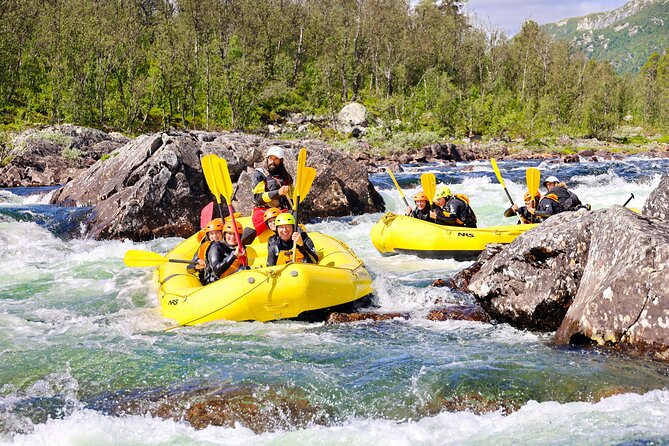 Child Appropriate Family Rafting in Dagali near Geilo, Norway - Getting ready in neoprene