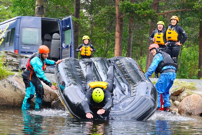 Child Appropriate Family Rafting in Dagali near Geilo, Norway - The return to base: shower, snack, and photos
