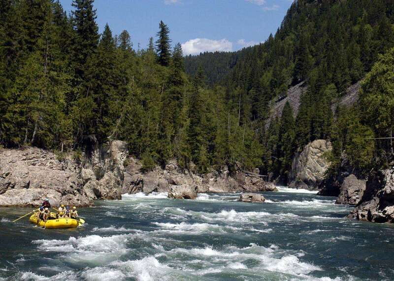 Clearwater BC Rafting with time for a waterfall Tour - A half-day on the Clearwater River