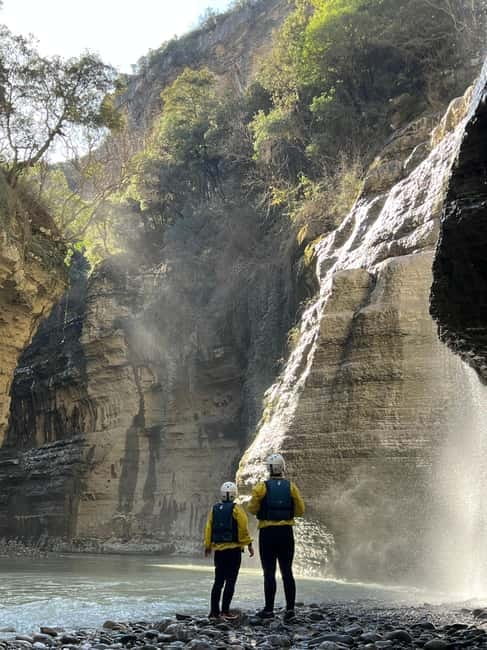 Çorovoda: Osumi Canyon Rafting/River Tubing Tour - Narrow passages and the Sugar Waterfall