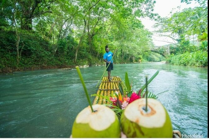 Dunn's River Falls and Martha Brea Bamboo rafting with admissions - Martha Brae: a gentler finish on bamboo