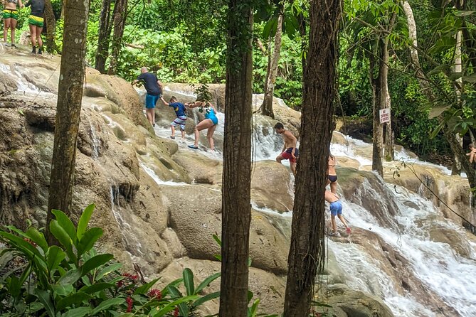 Dunns River Falls, Rafting, Zipline & Horseback from Montego Bay - The White River bamboo raft ride