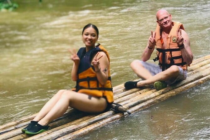 Elephant Sanctuary + Waterfall + Bamboo Rafting One Day Trip - Bamboo rafting on Mae Wang stream