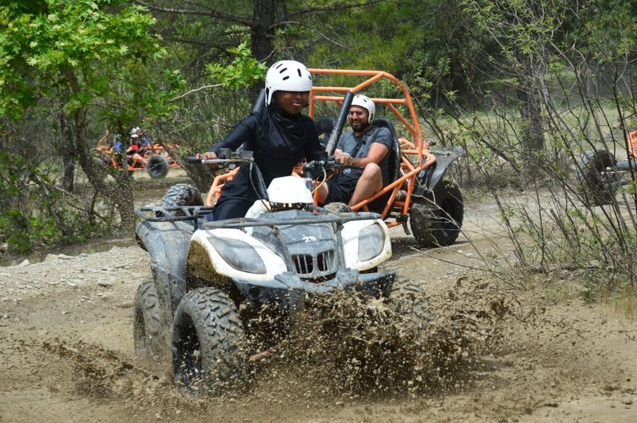 From Belek: Fully Combo Zipline, Quad Safari, Rafting, Lunch - The morning pickup from Belek