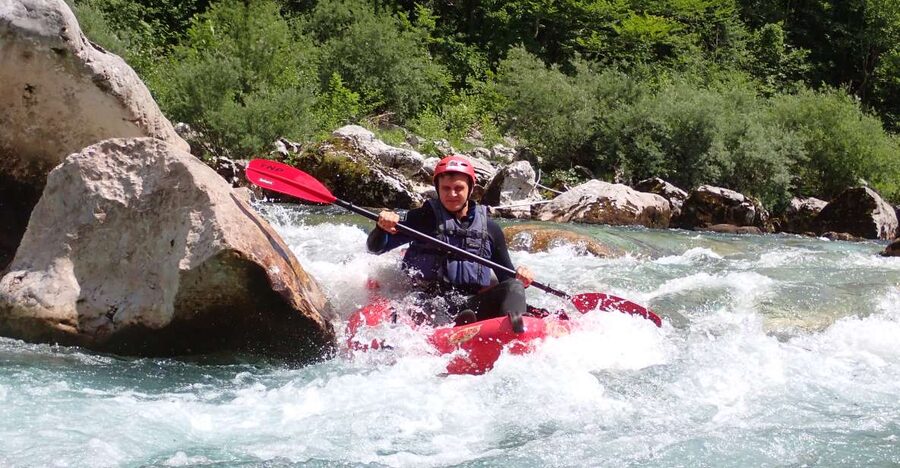 From Bovec: Whitewater kayaking on the Soča River - Starting in Bovec at the HungaroRaft base