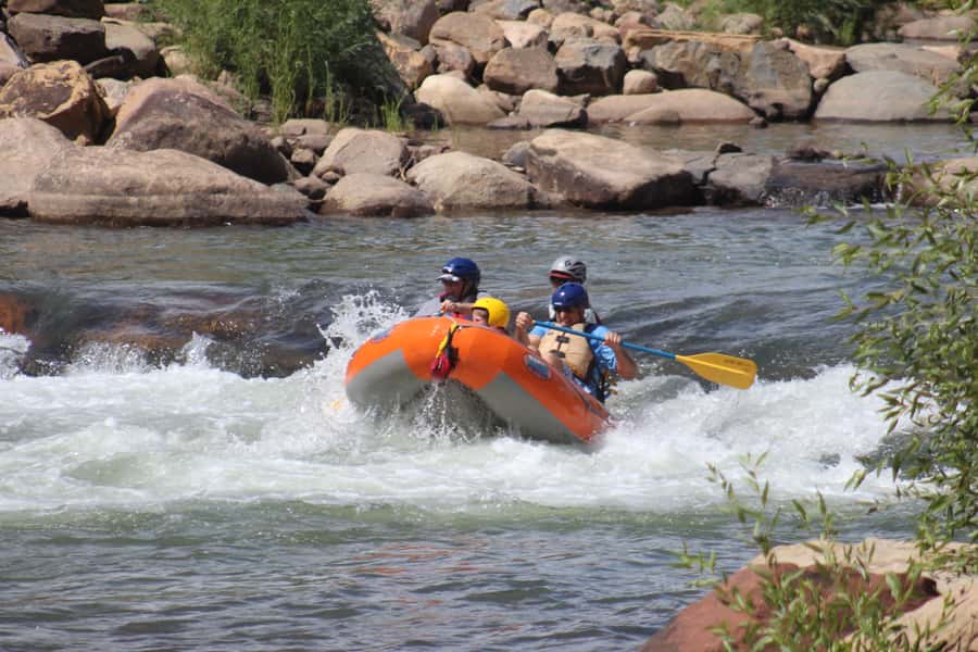 From Durango: Animas River Whitewater Rafting - Launching into Class I and II rapids