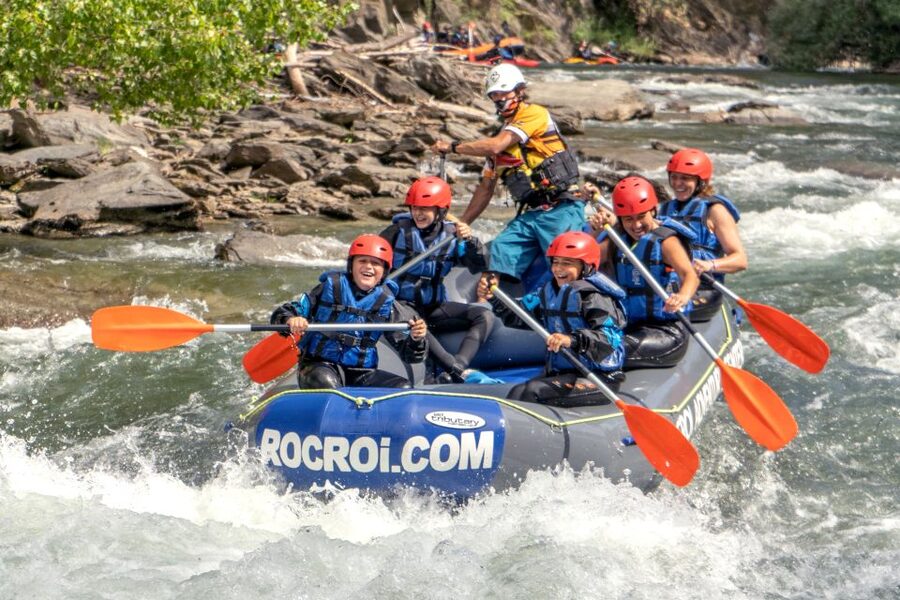 From Llavorsí: White Water Rafting - The safety briefing and first calm stretch