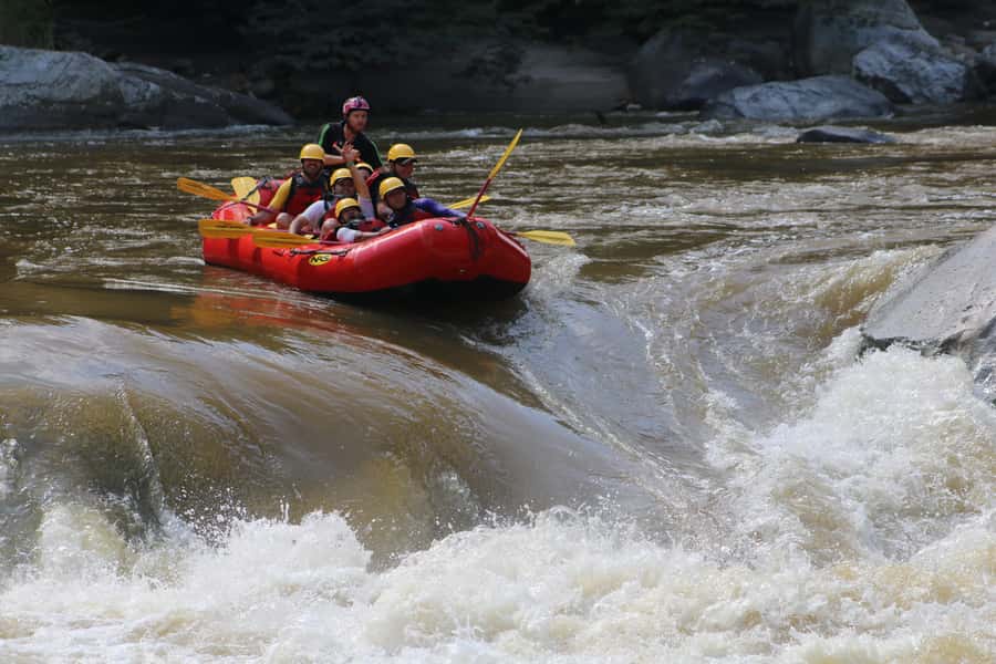 From Medellin: Rafting Experience - A snack break around noon