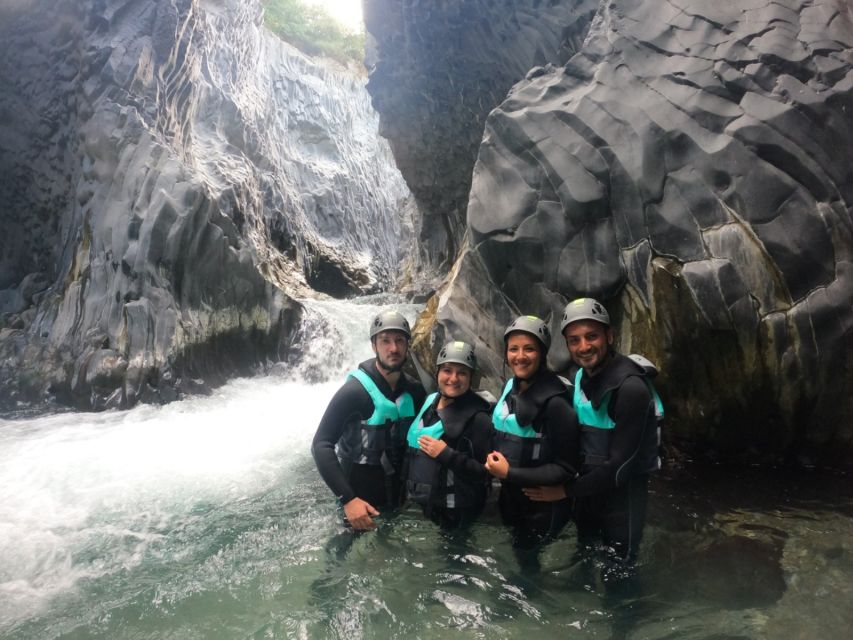 From Motta Camastra: Alcantara Gorges Body Rafting Trip - Walking down to the river