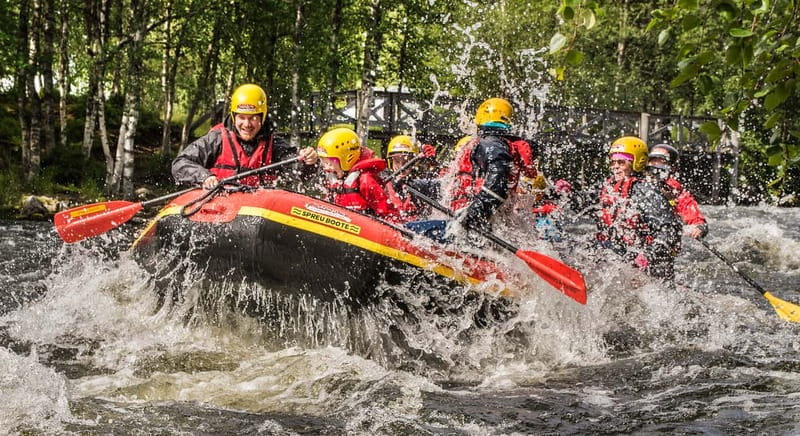 From Ruka: River rafting fun for families - Seven rapids, with the Kitka River building the drama
