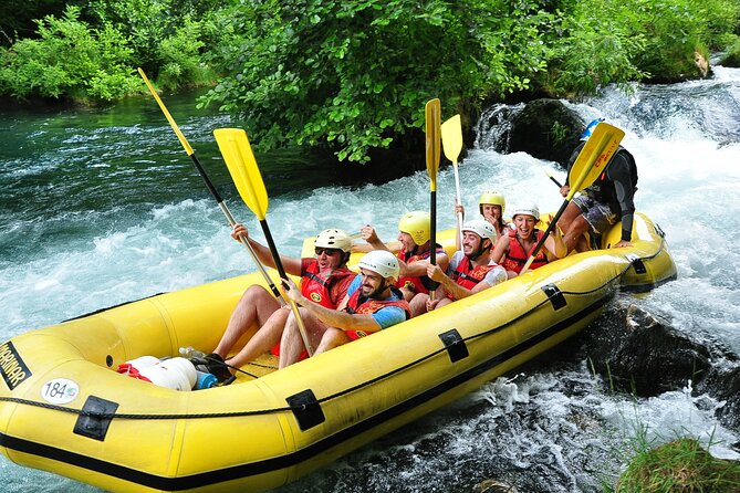 From Split/Omiš Guided White Water Rafting Tour on Cetina River - Swimming, cliff jumping, and the first break