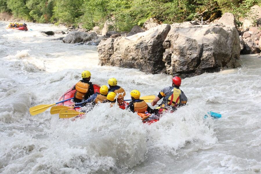 From Zurich Rafting Adventure in Interlaken - Gearing up below the Eiger North Face